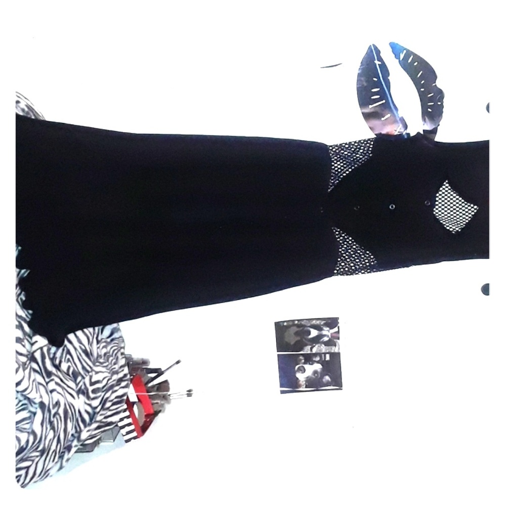 Black high low dress